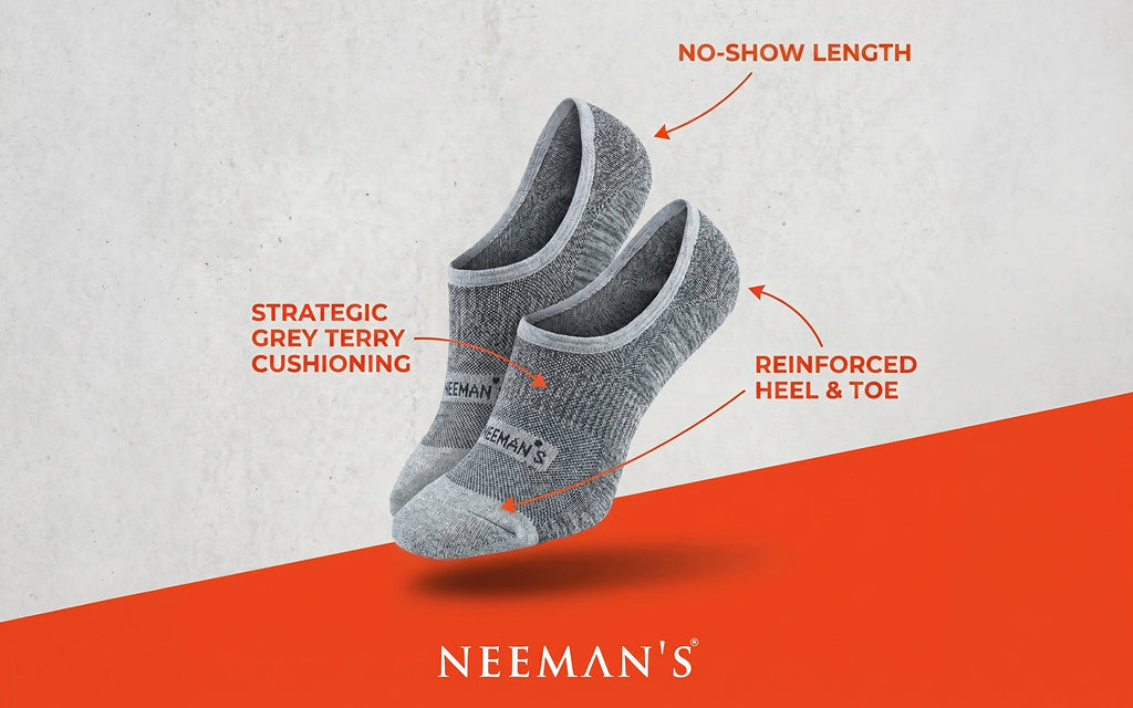 No Show Socks : White Olive Grey (Pack of 3)