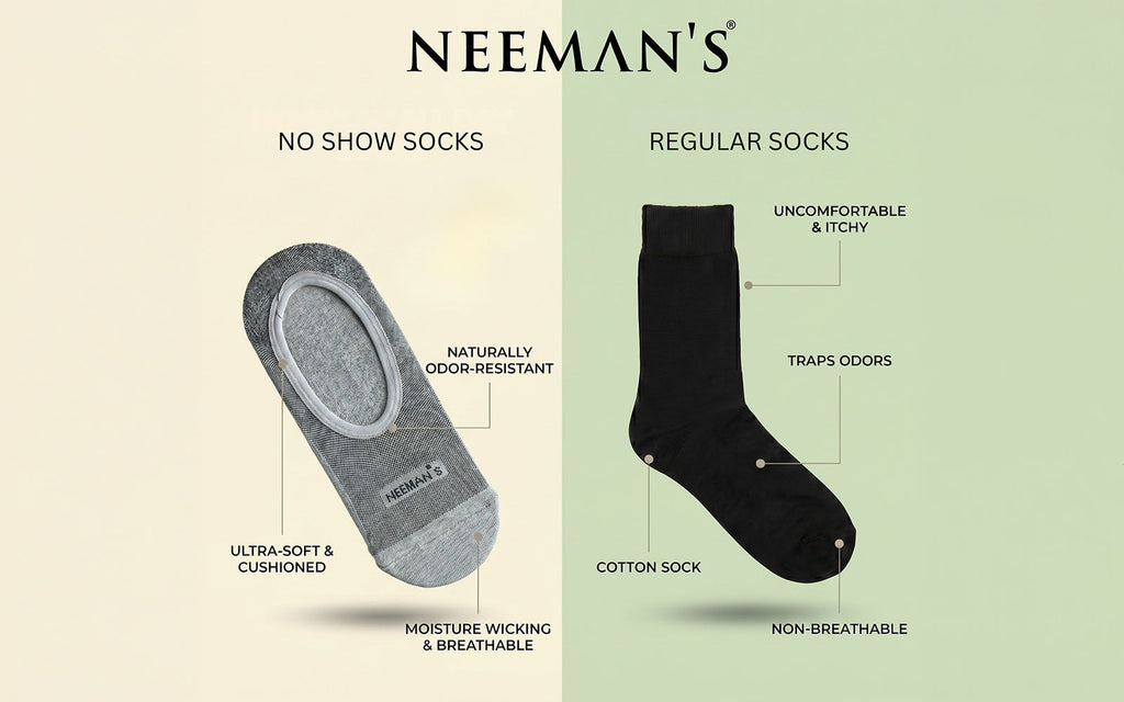 No Show Socks : Black Olive Grey (Pack of 3)