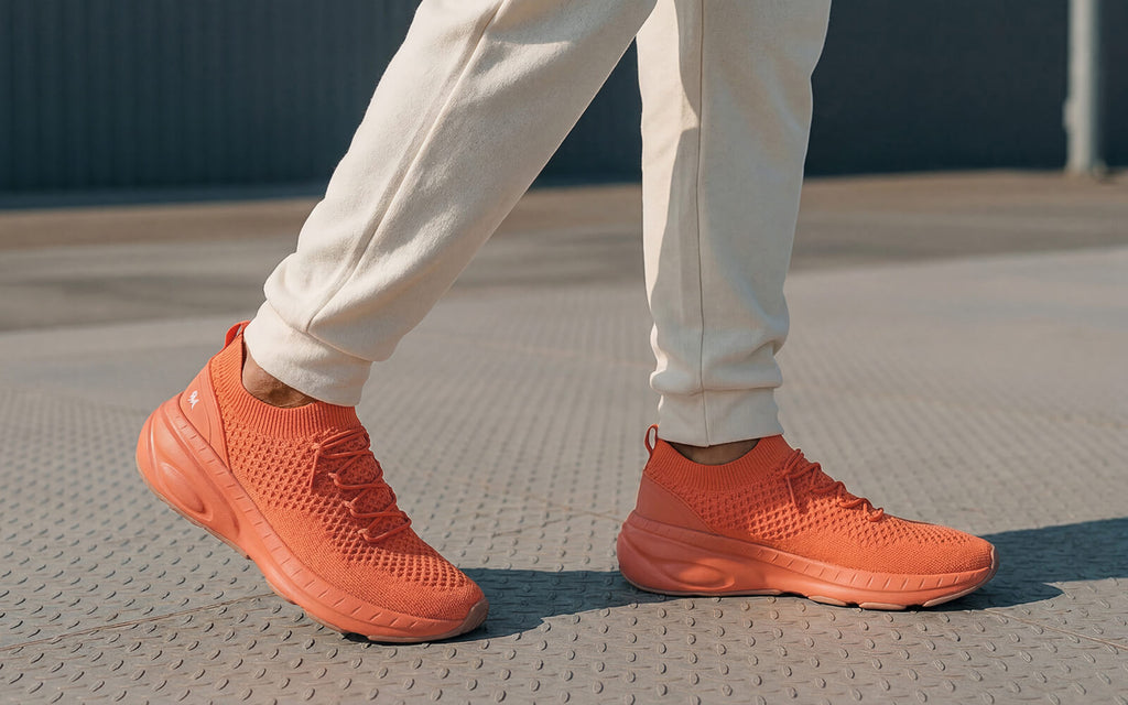 Begin Walk Soothe Lace Ups for Men : Orange