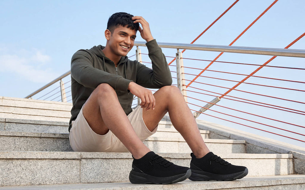 Begin Walk Soothe Lace Ups for Men : Black