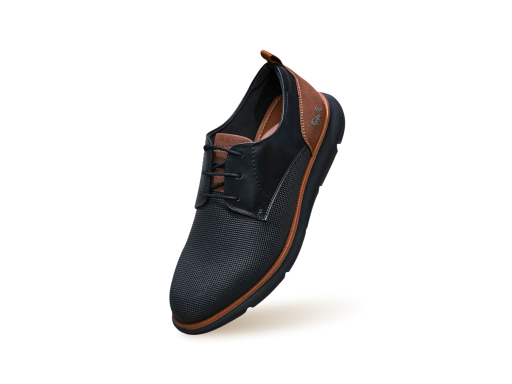 Textured Derby Sneakers : Black