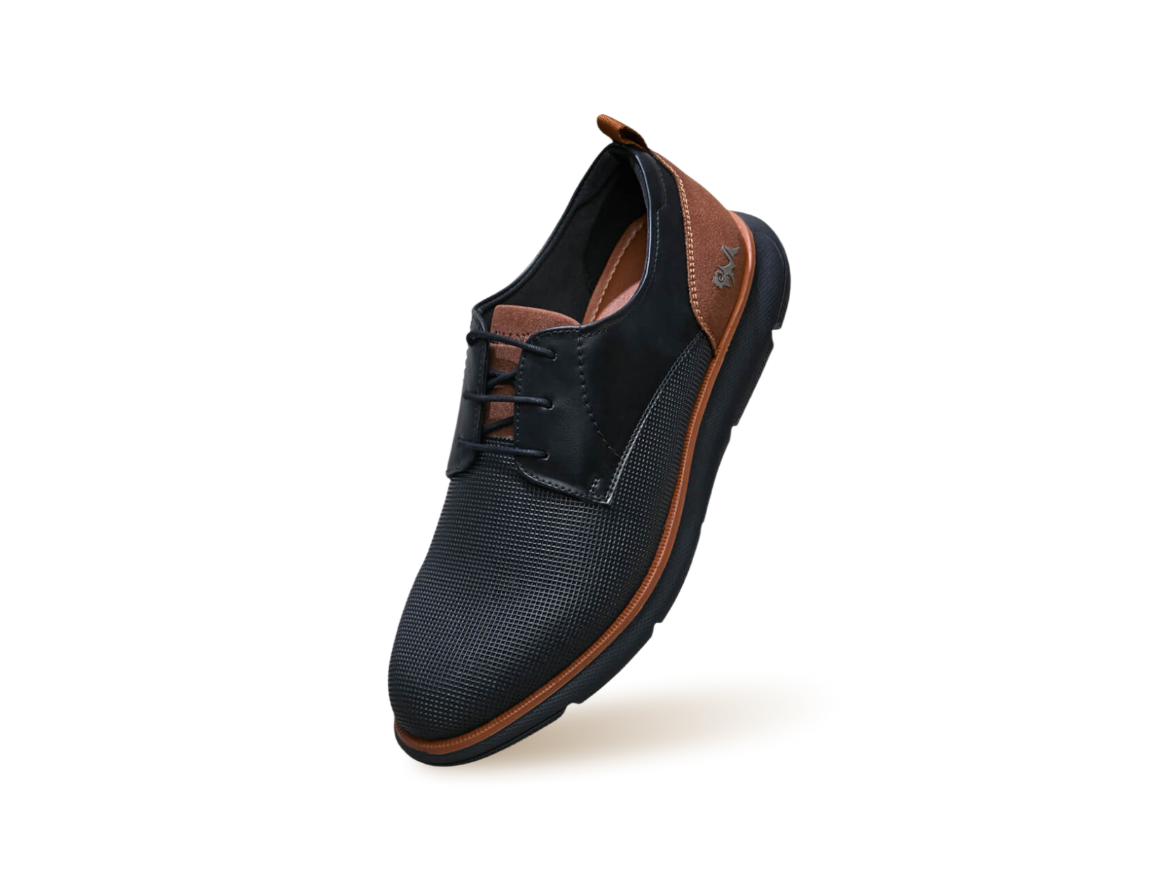 Textured Derby Sneakers : Black
