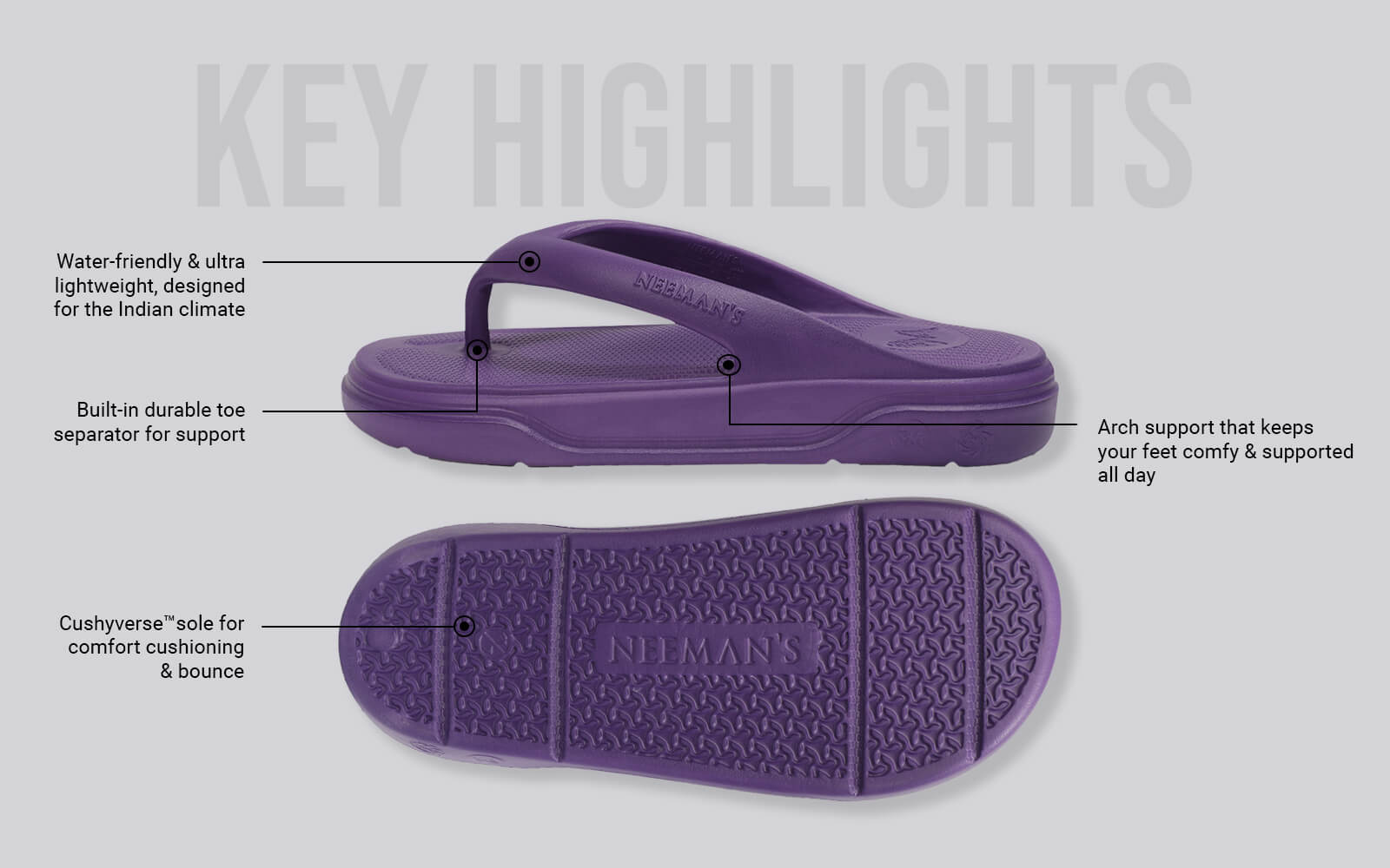 Cushers Flips For Women : Pansy Purple