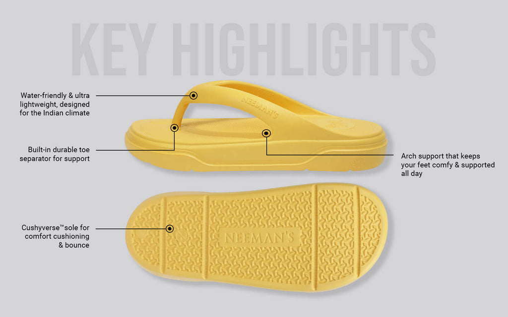 Cushers Flips For Women : Yellow