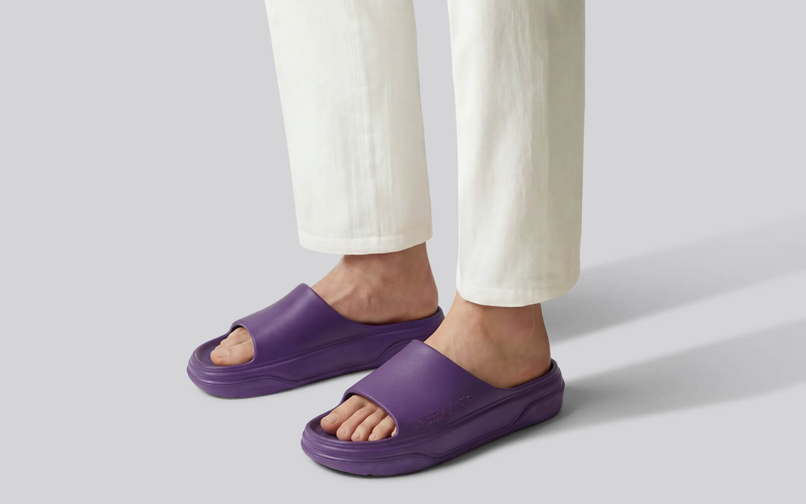 Cushers Slides For Men : Pansy Purple