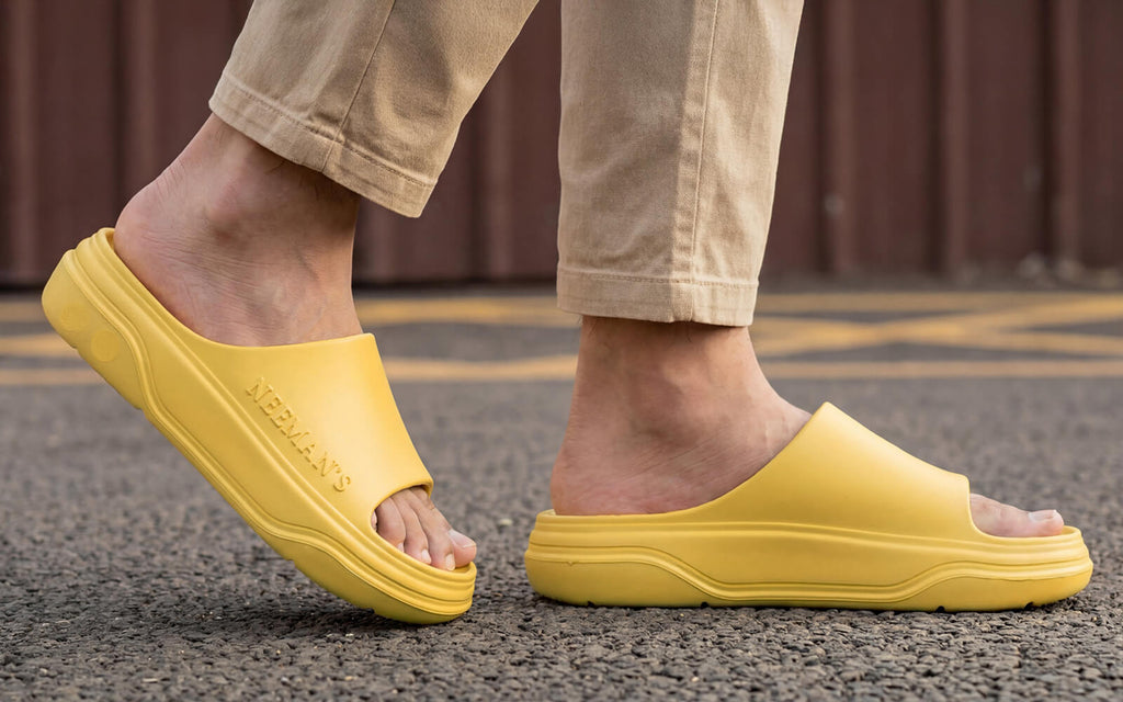 Cushers Slides For Men : Yellow