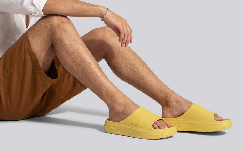 Cushers Slides For Men : Yellow