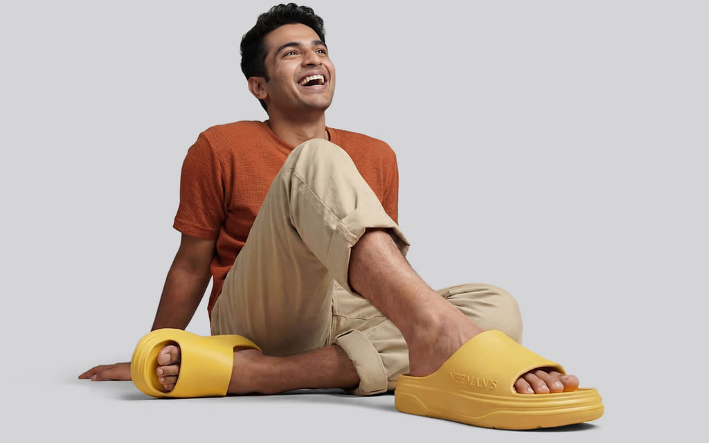 Cushers Slides For Men : Yellow