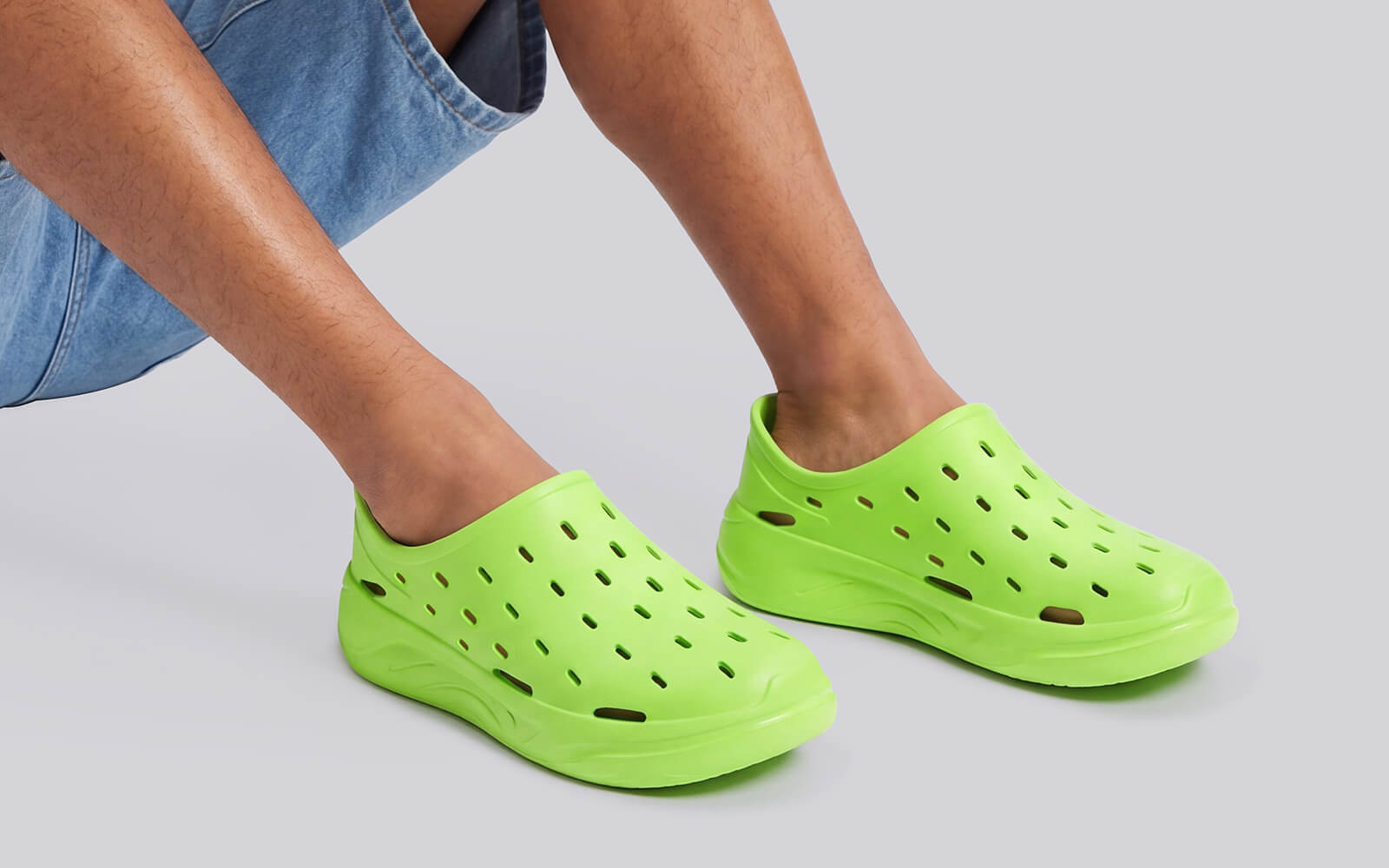 Cushers Rainscape Clogs For Men : Neon