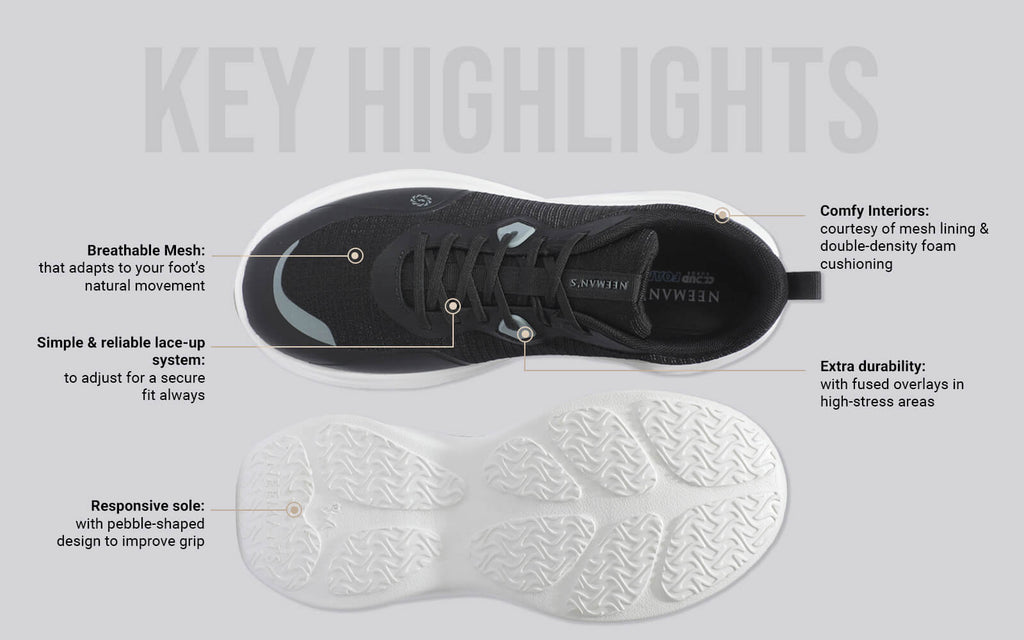 Grid Rush Sneakers For Women : Black