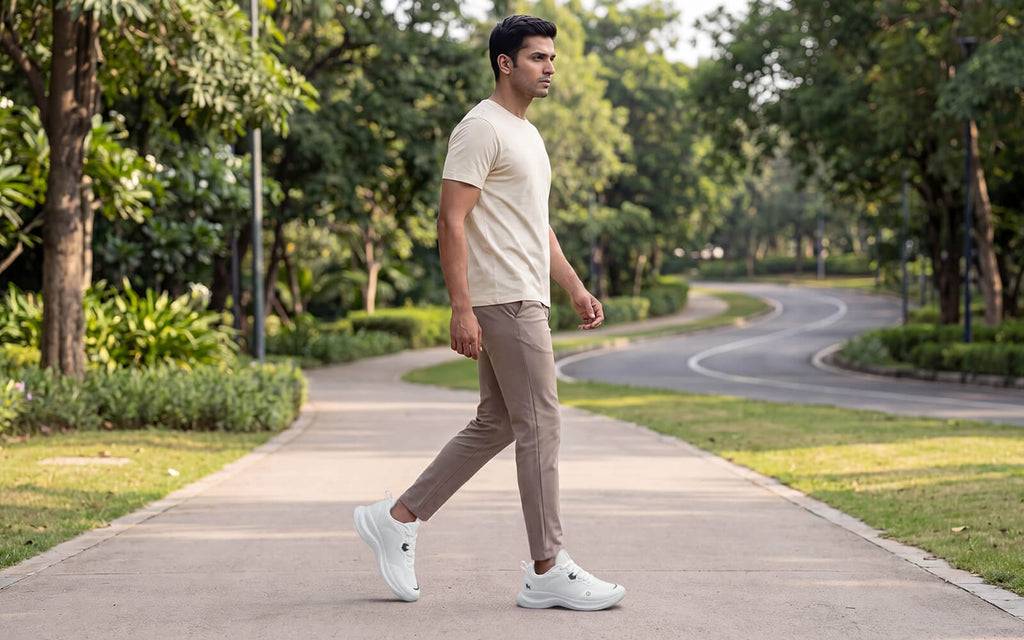 Grid Rush Sneakers For Men : White