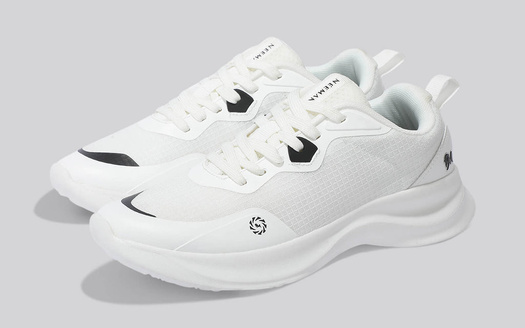 Grid Rush Sneakers For Men : White