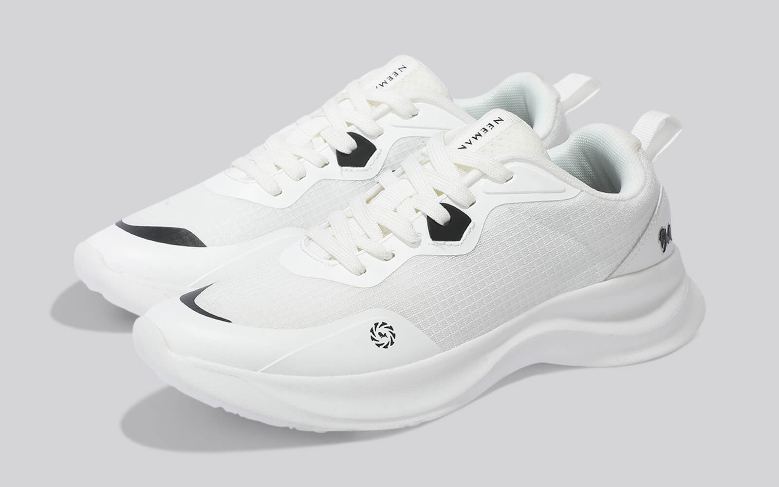 Grid Rush Sneakers For Men : White