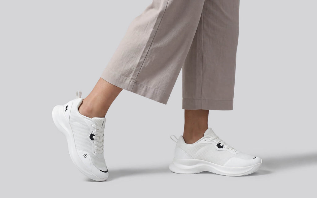 Grid Rush Sneakers For Women : White