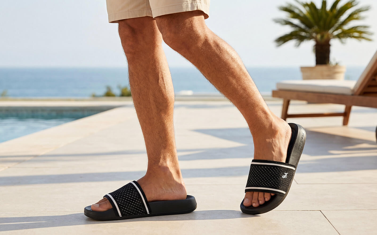 High Sprout Knitro Slides For Men : Black