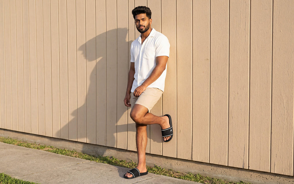 High Sprout Knitro Slides For Men : Black