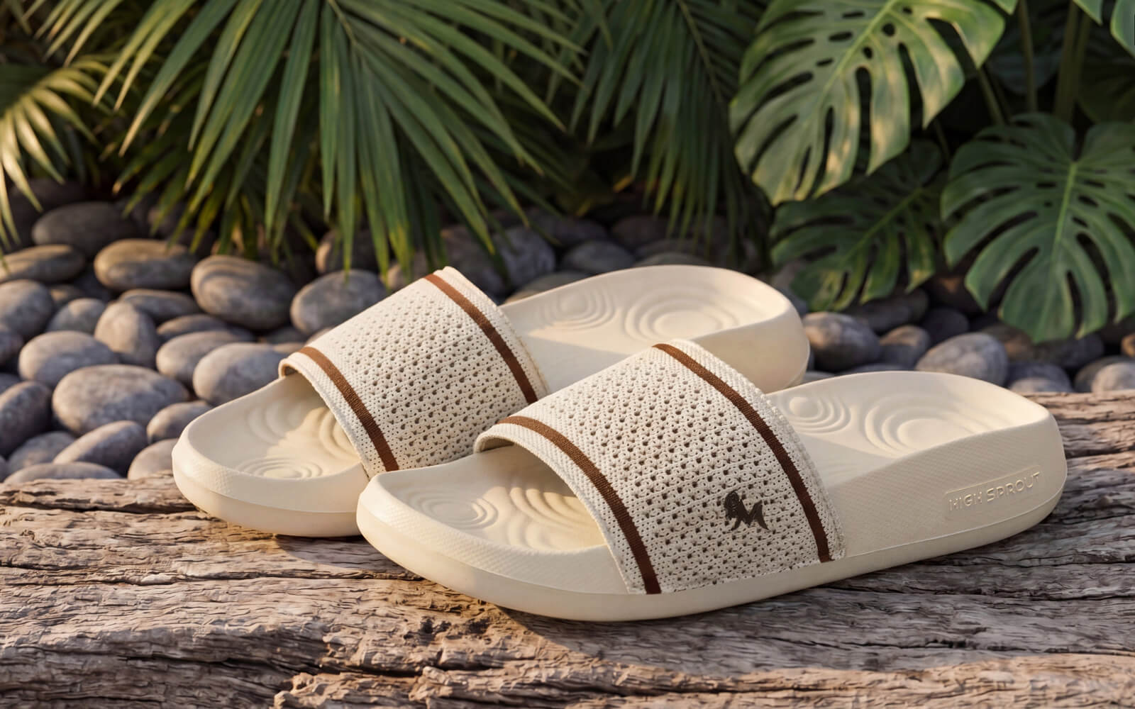 High Sprout Knitro Slides For Women : Ivory
