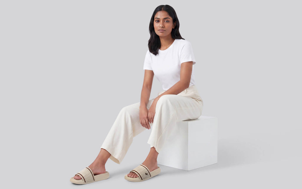 High Sprout Knitro Slides For Women : Ivory