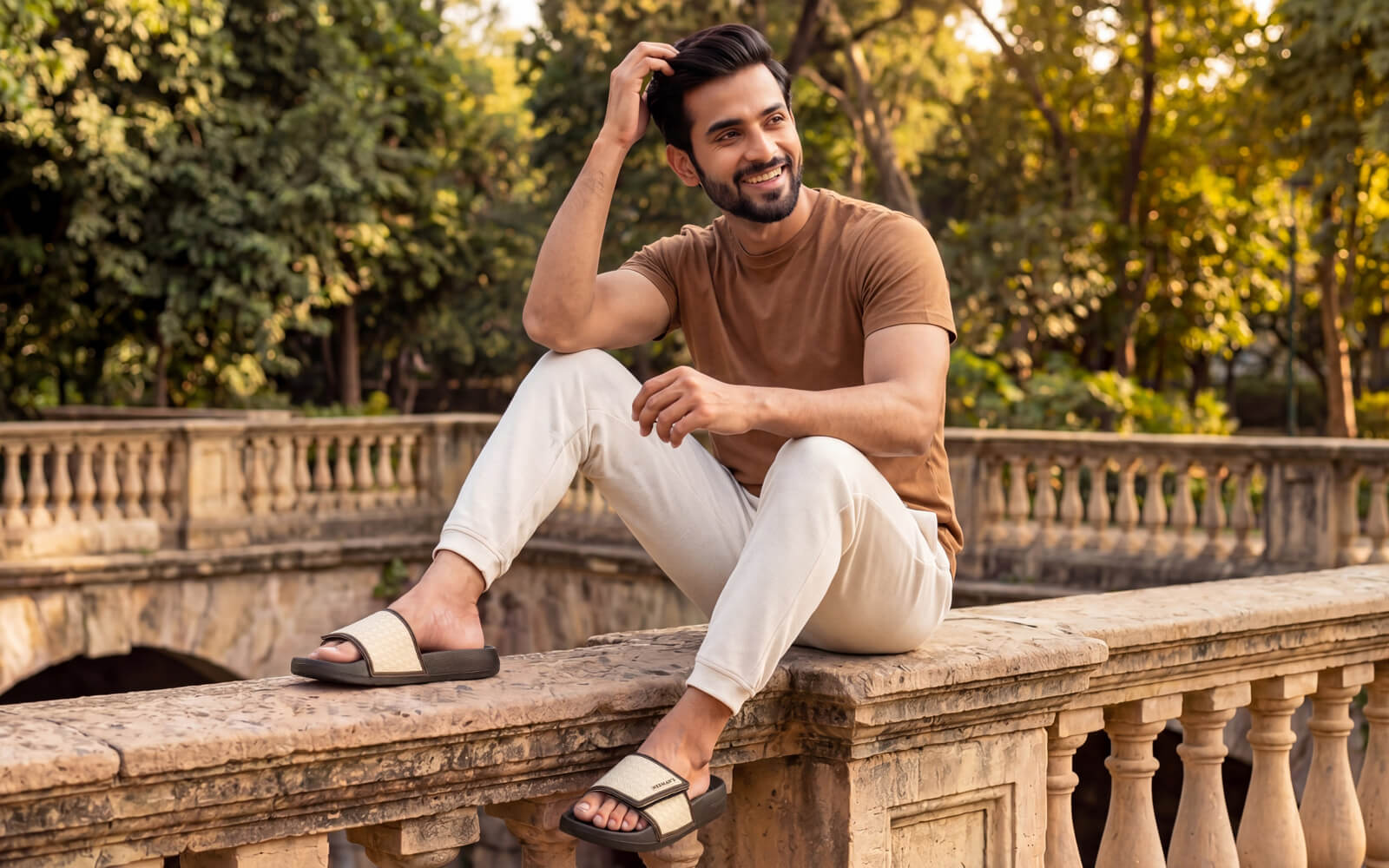 High Sprout Sensa Slides For Men : Brown
