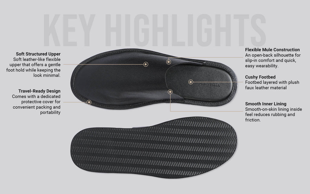 Lounge Mules For Men : Black
