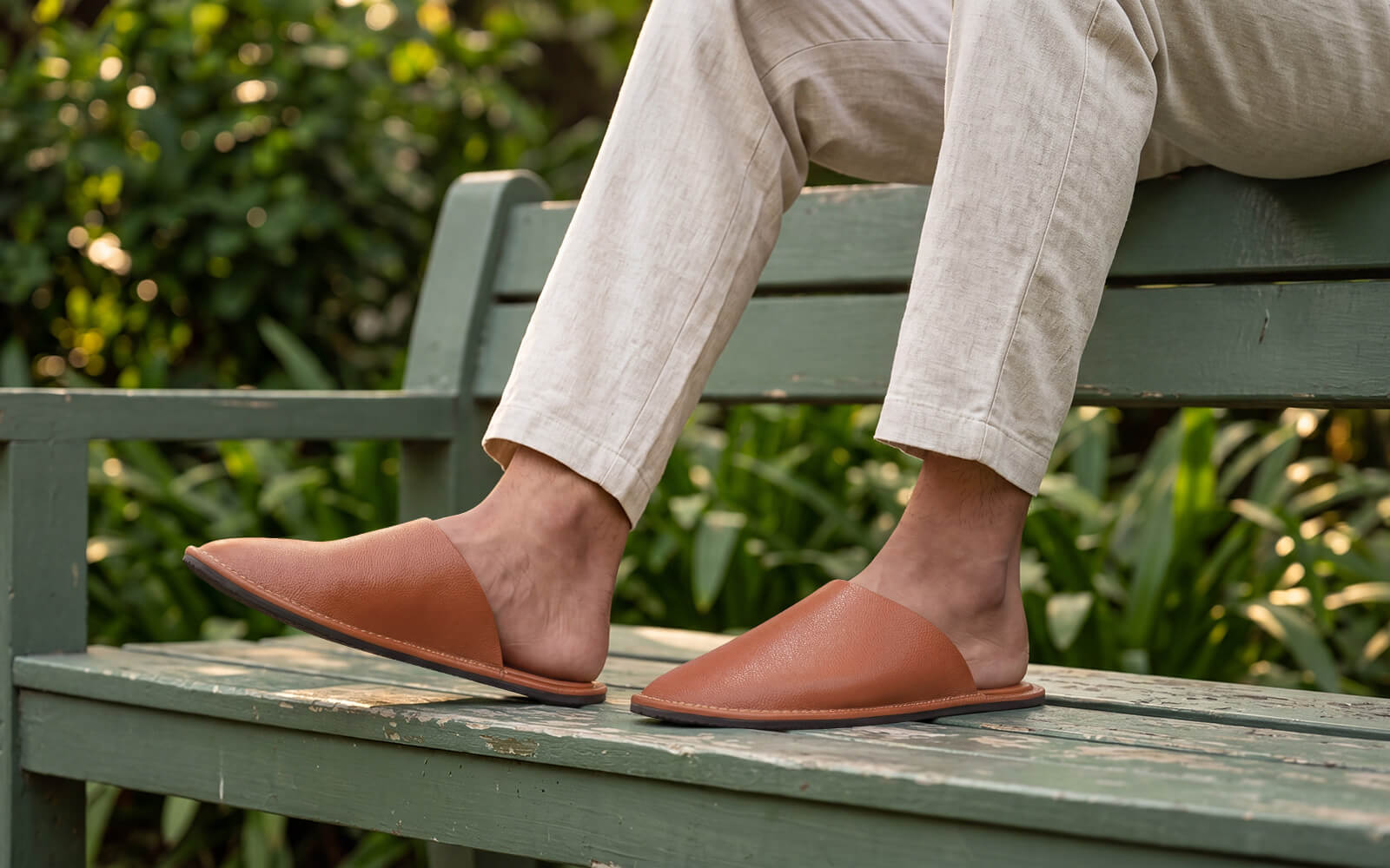 Lounge Mules For Men : Tan