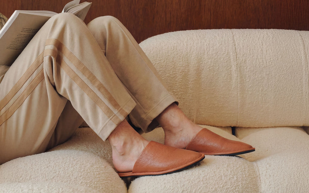 Lounge Mules For Men : Tan