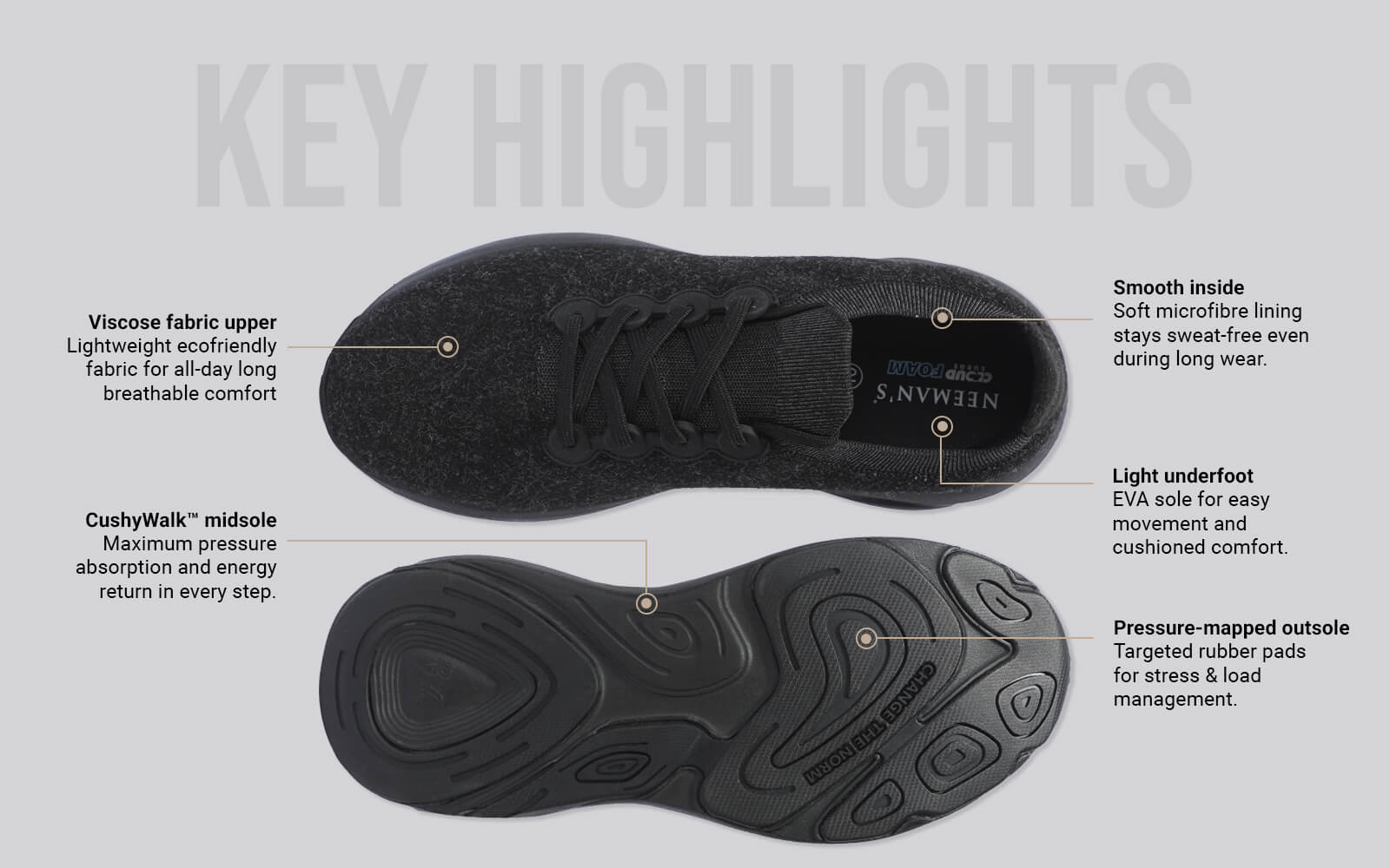Lush Glider For Women : Black