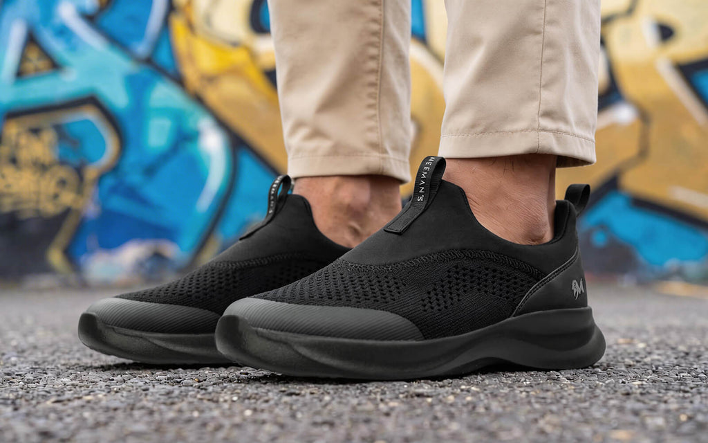 Mono Curve Slip Ons for Men : Black