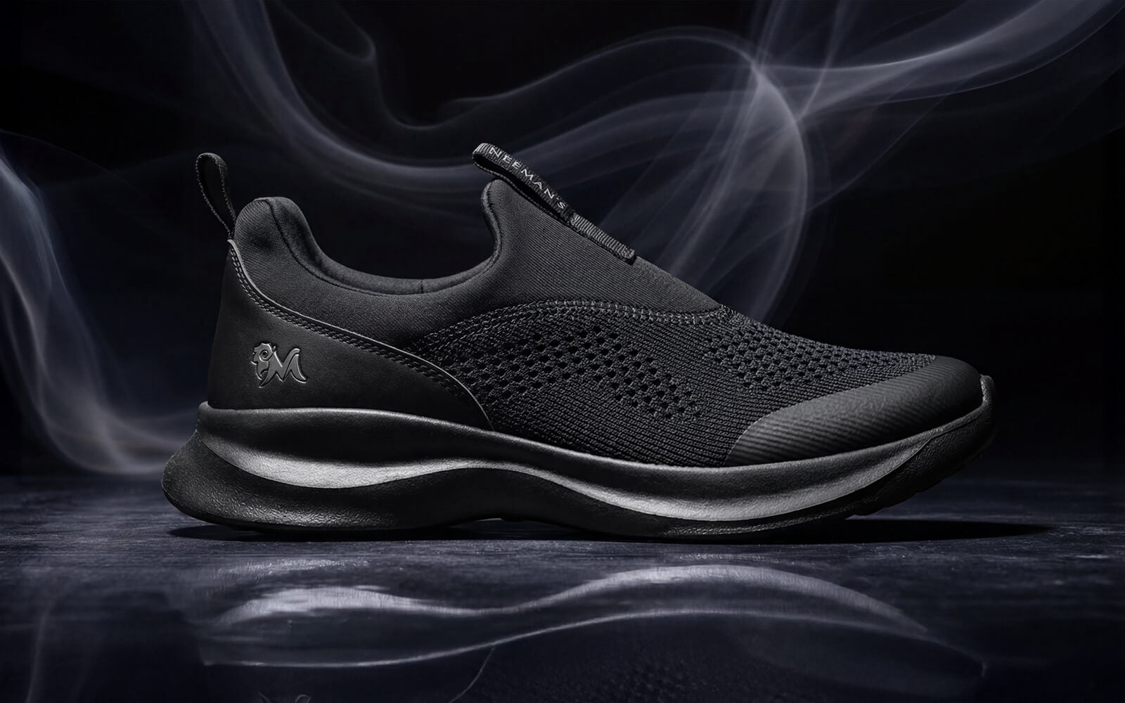 Mono Curve Slip Ons for Men : Black