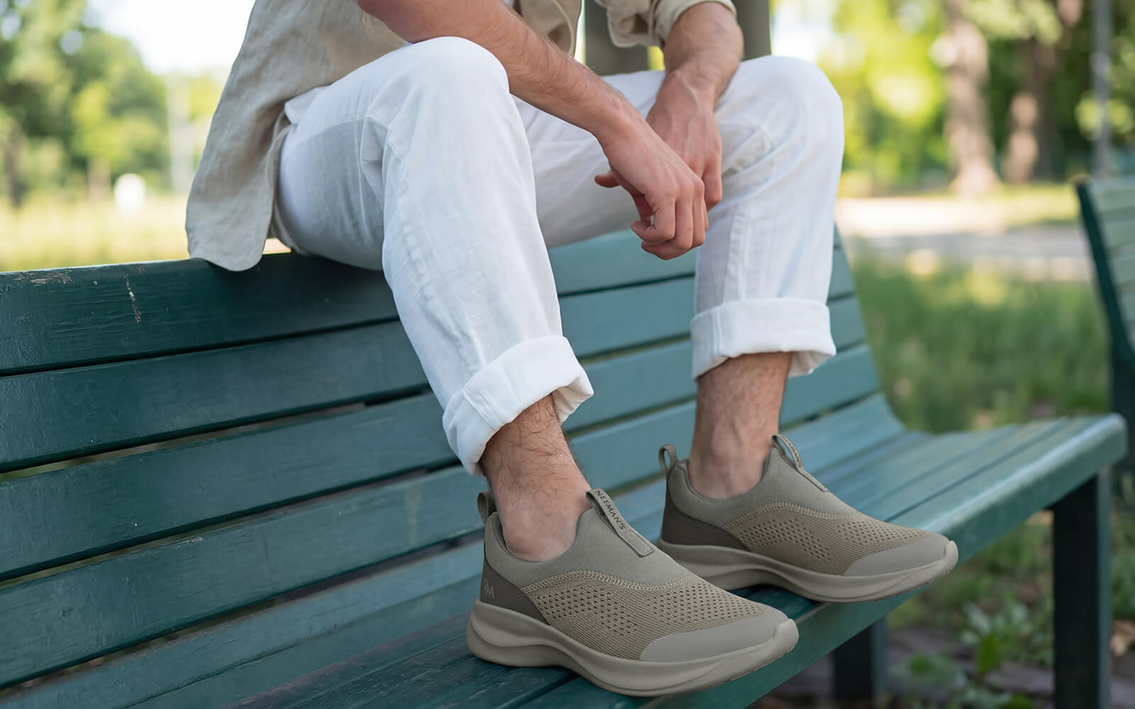 Mono Curve Slip Ons for Men : Grey