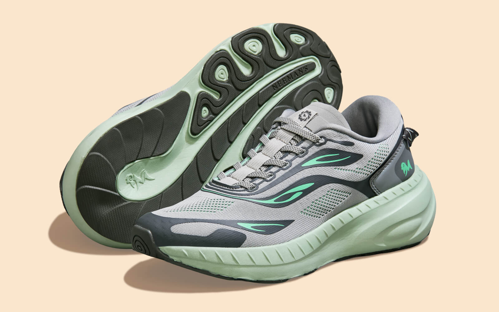 Begin Walk Flames For Men : Grey