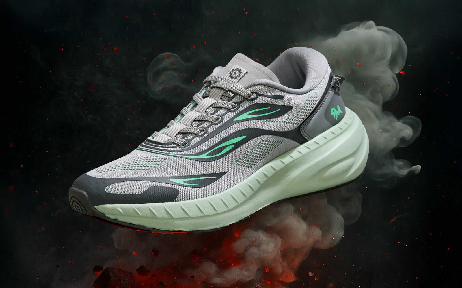 Begin Walk Flames For Men : Grey