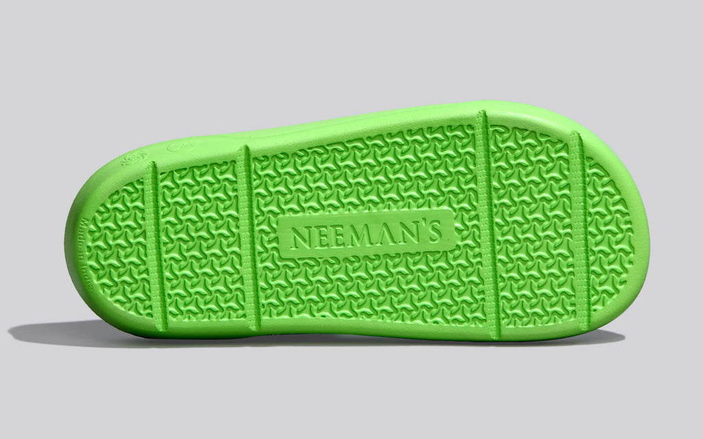 Cushers Slides For Women : Neon Green