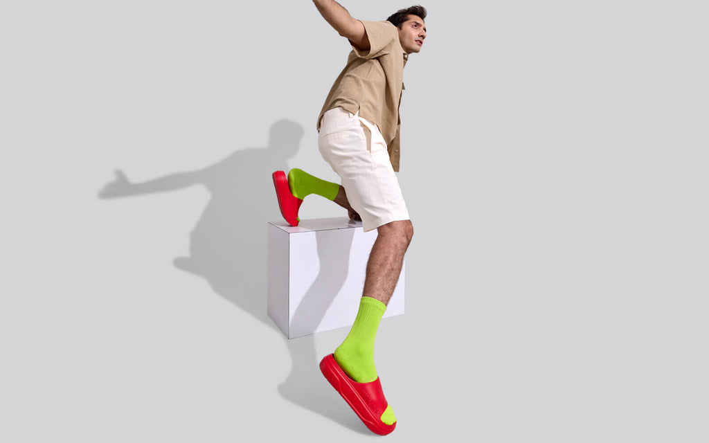 Cushers Slides For Men : Red