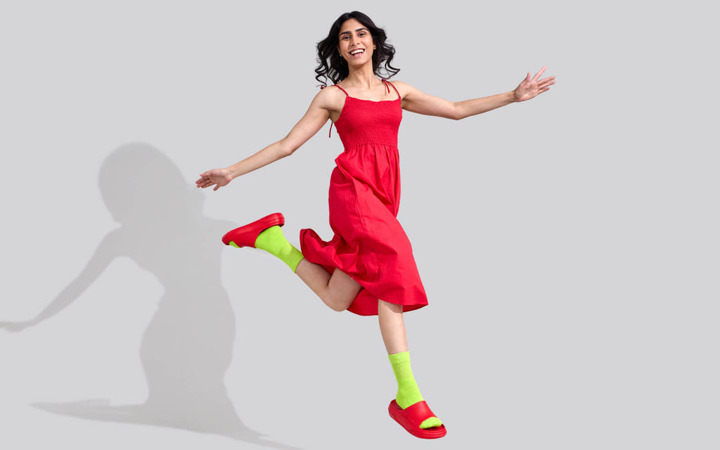 Cushers Slides For Women : Red