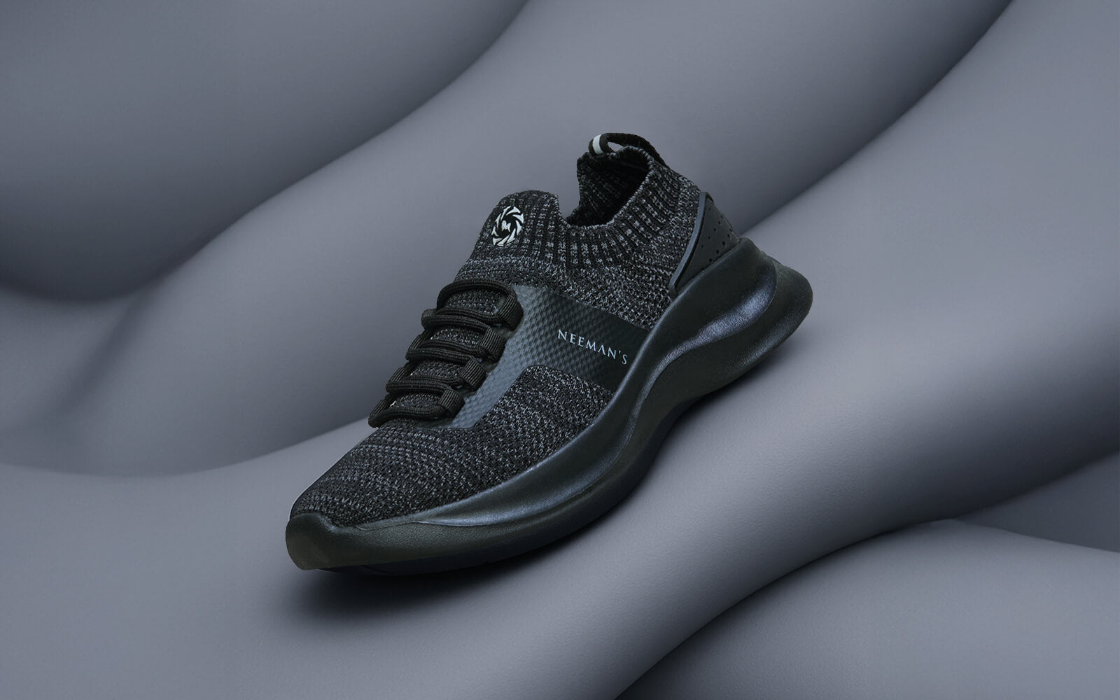 Fuse Knit Sneakers : Black