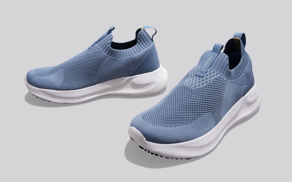 Flex Rib Slip Ons : Blue