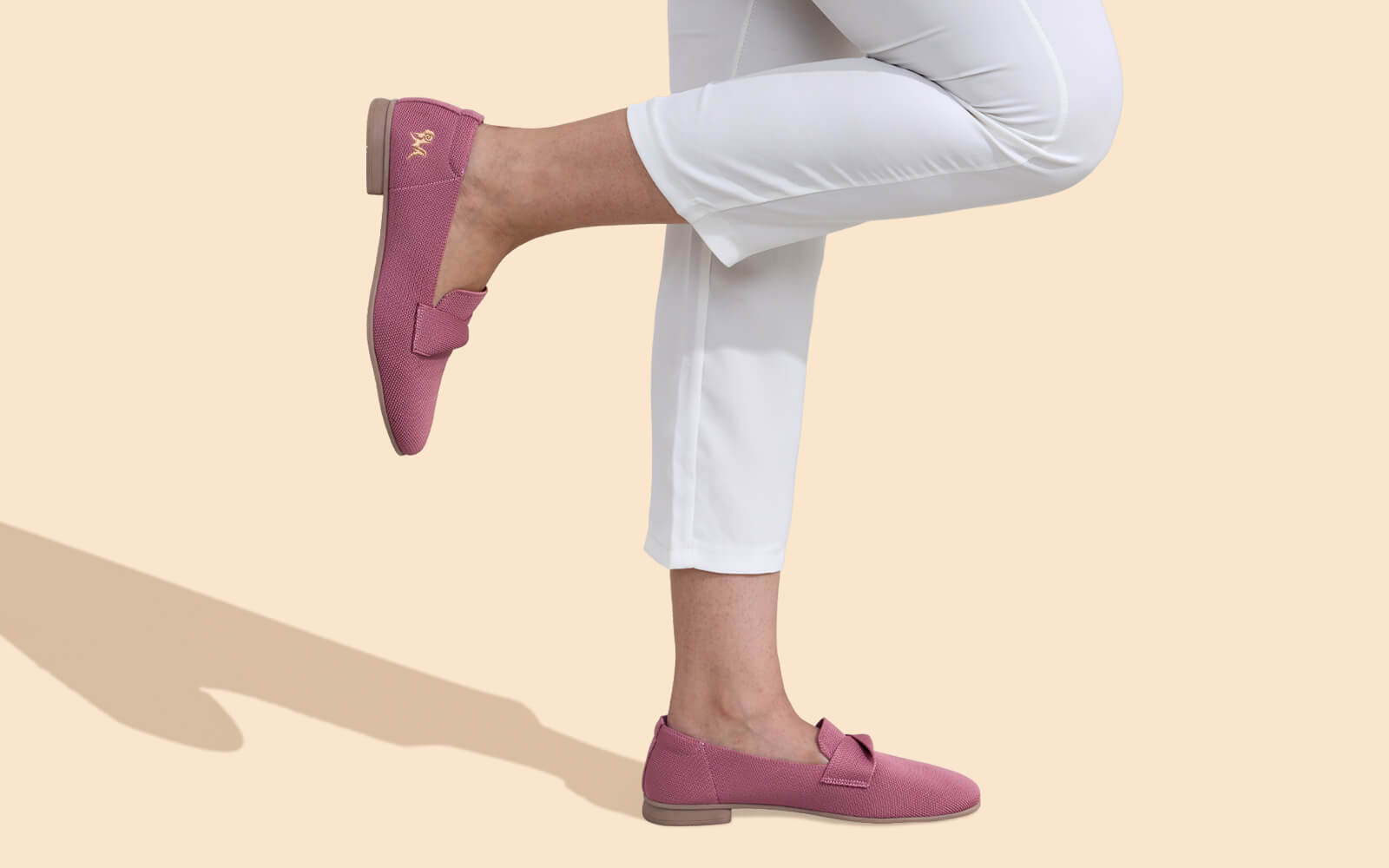 Knit Grace Loafers For Women : Rose