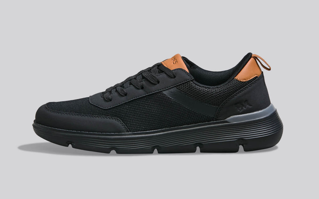 Melange Dress Sneakers : Black