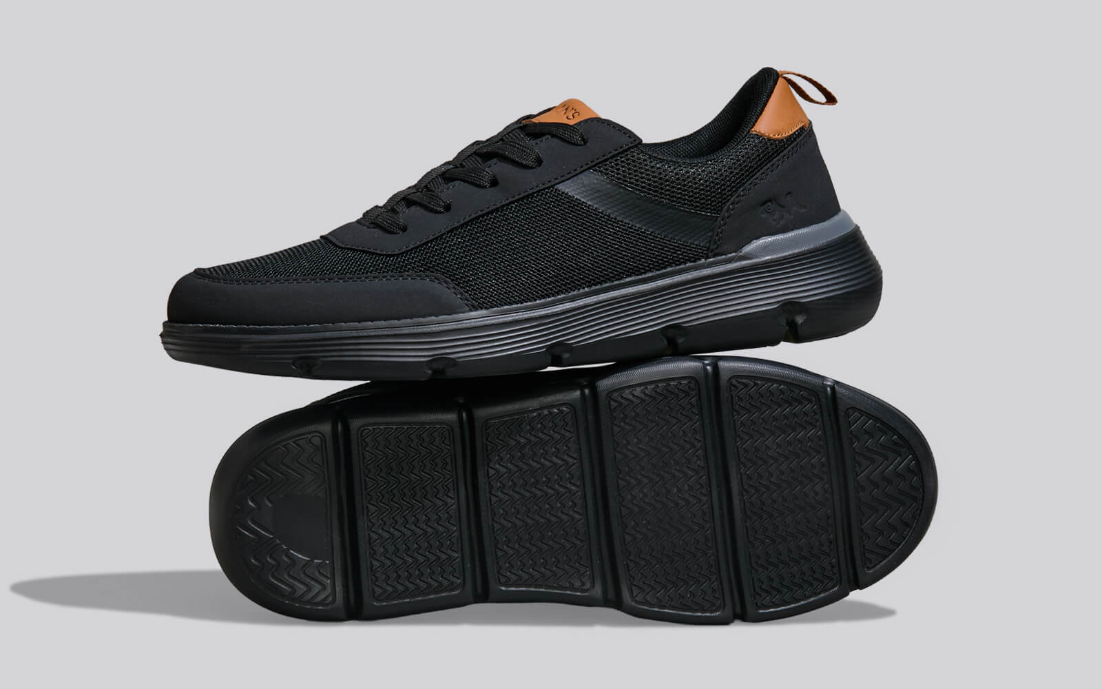 Melange Dress Sneakers : Black