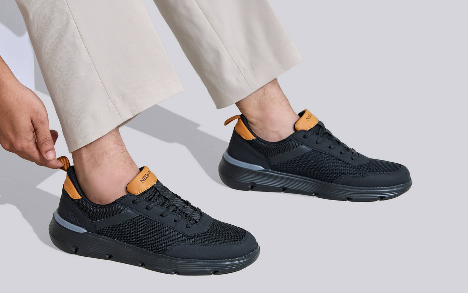 Melange Dress Sneakers : Black