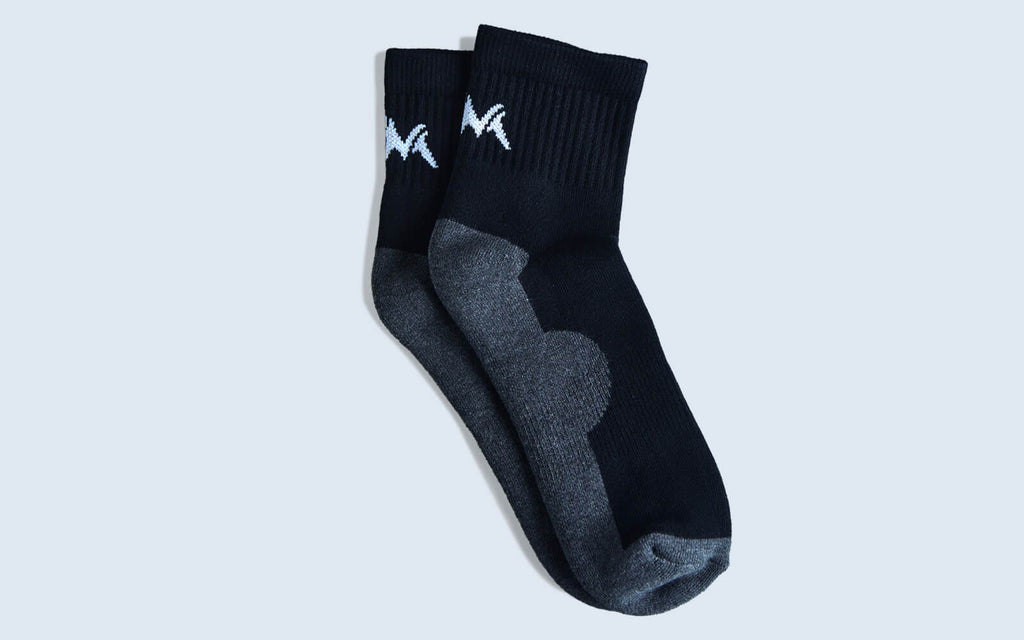 Quarter All Day Socks : Black (Pack of 1)