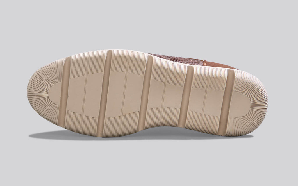 Textured Derby Sneakers : Tan Brown