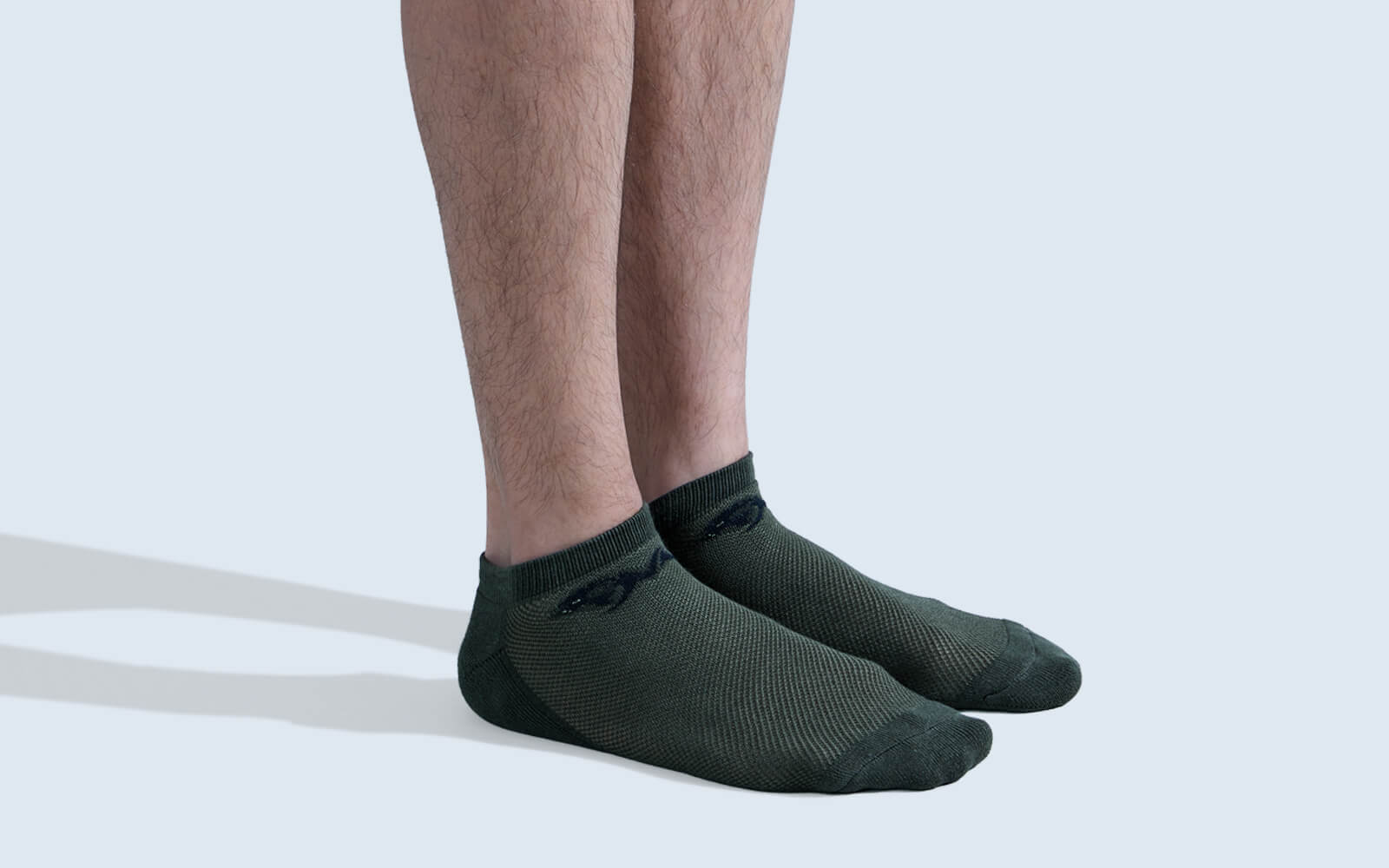 Low-Cut Ankle Socks : Black Olive Grey (Pack of 3)