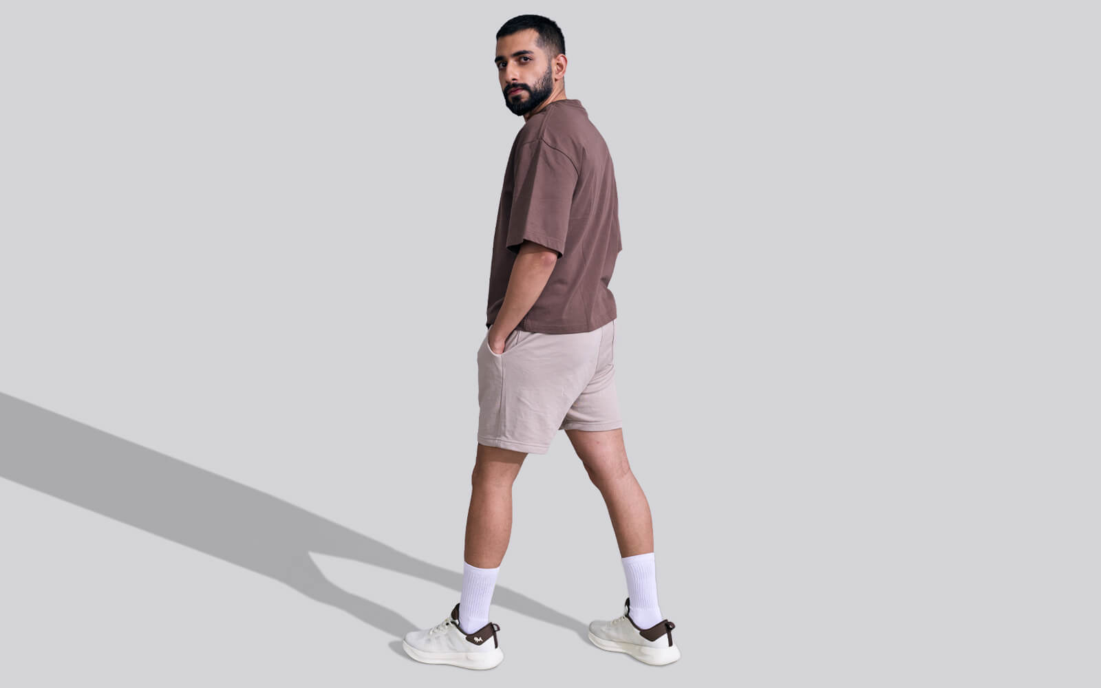Swift Knit Sneakers For Men : Ivory Brown