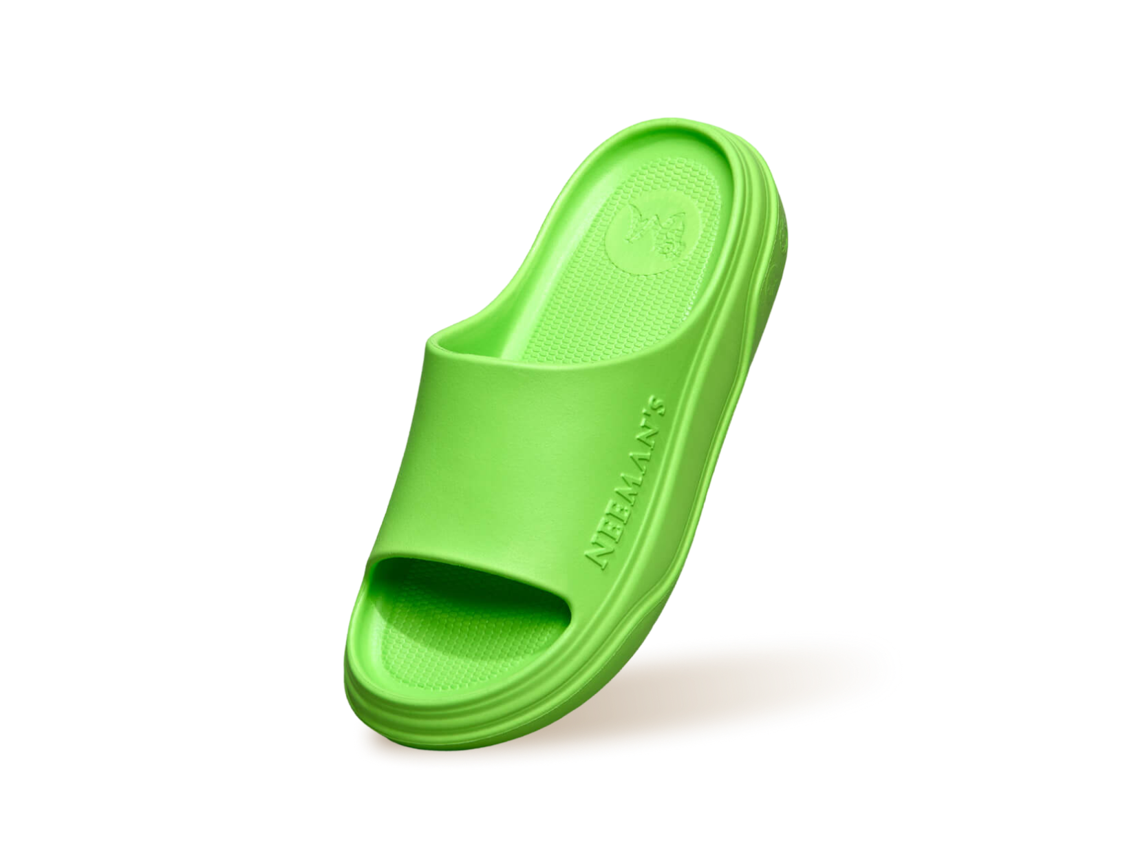 Cushers Slides For Men : Neon Green