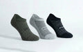 No Show Socks : Black Olive Grey (Pack of 3)